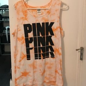 A pink tank top